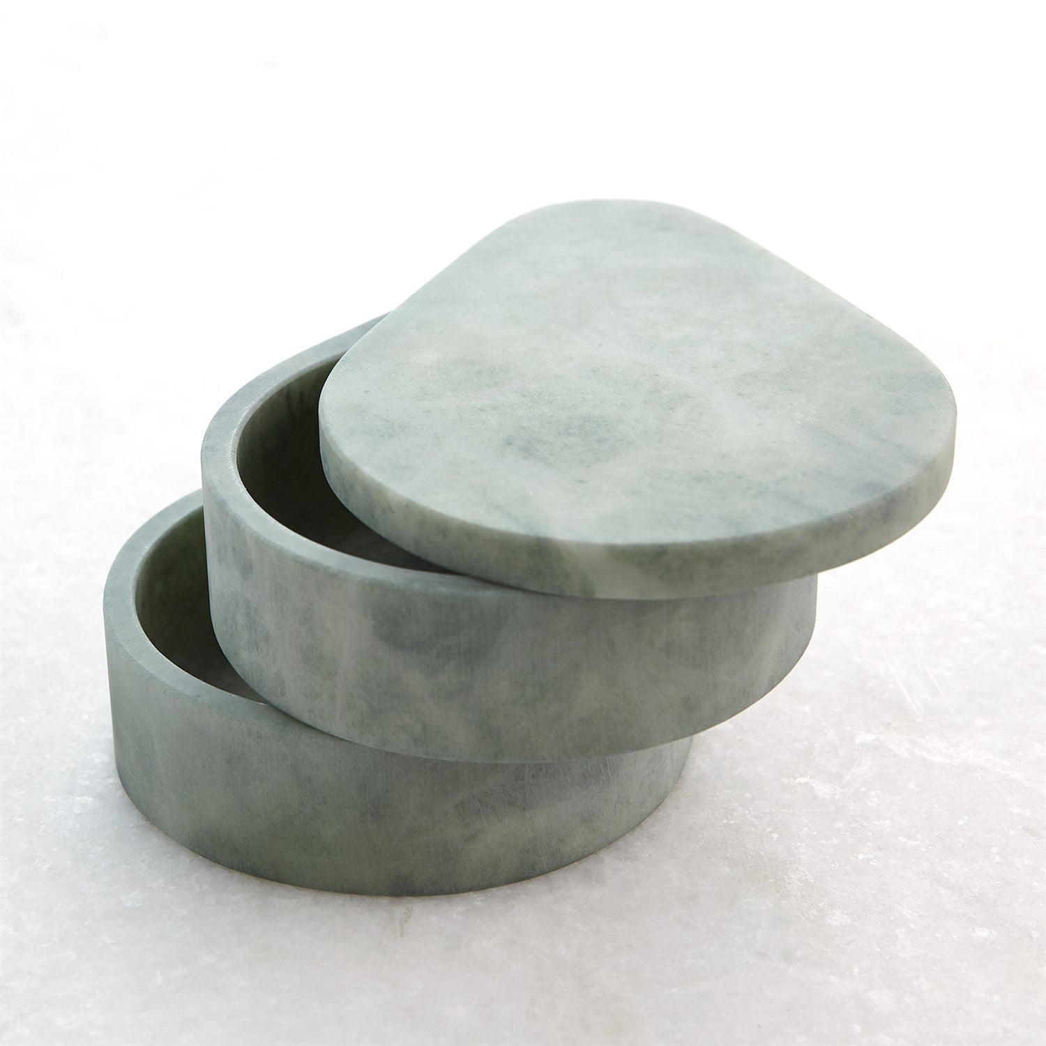 Alabaster Tear Drop Double Box