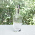 Load image into Gallery viewer, Hammered Clear Decanter with Gold rim
