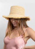 Load image into Gallery viewer, Packable Raffia Bucket Hat
