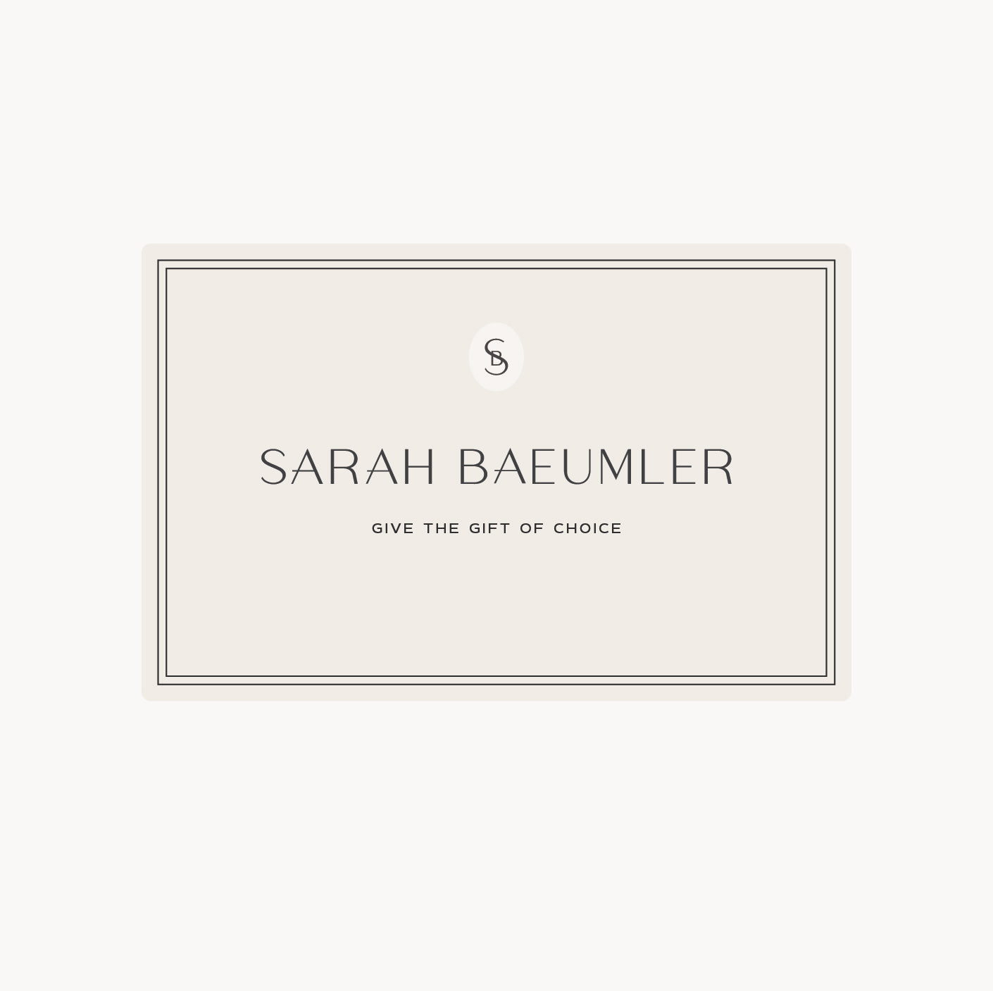 Carte cadeau Sarah Baeumler