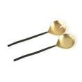 Load image into Gallery viewer, Black and Matte Brass Serving Set
