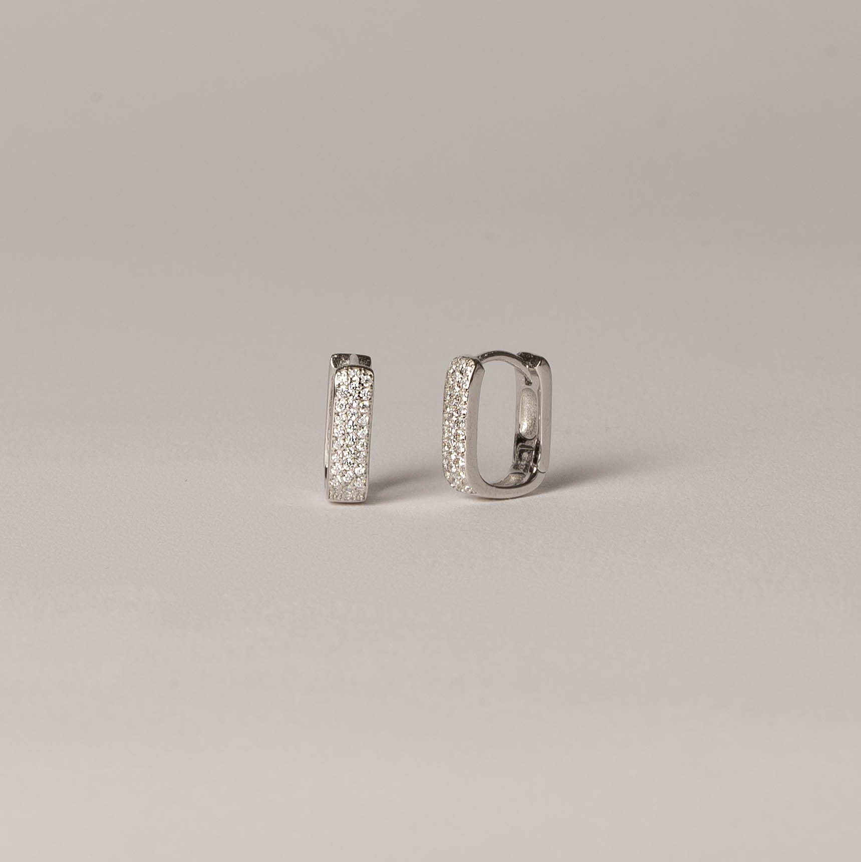 Curved & Pavé Stack Silver