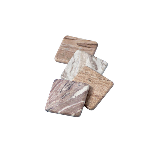 Waterfall Marble Square Coaster Set