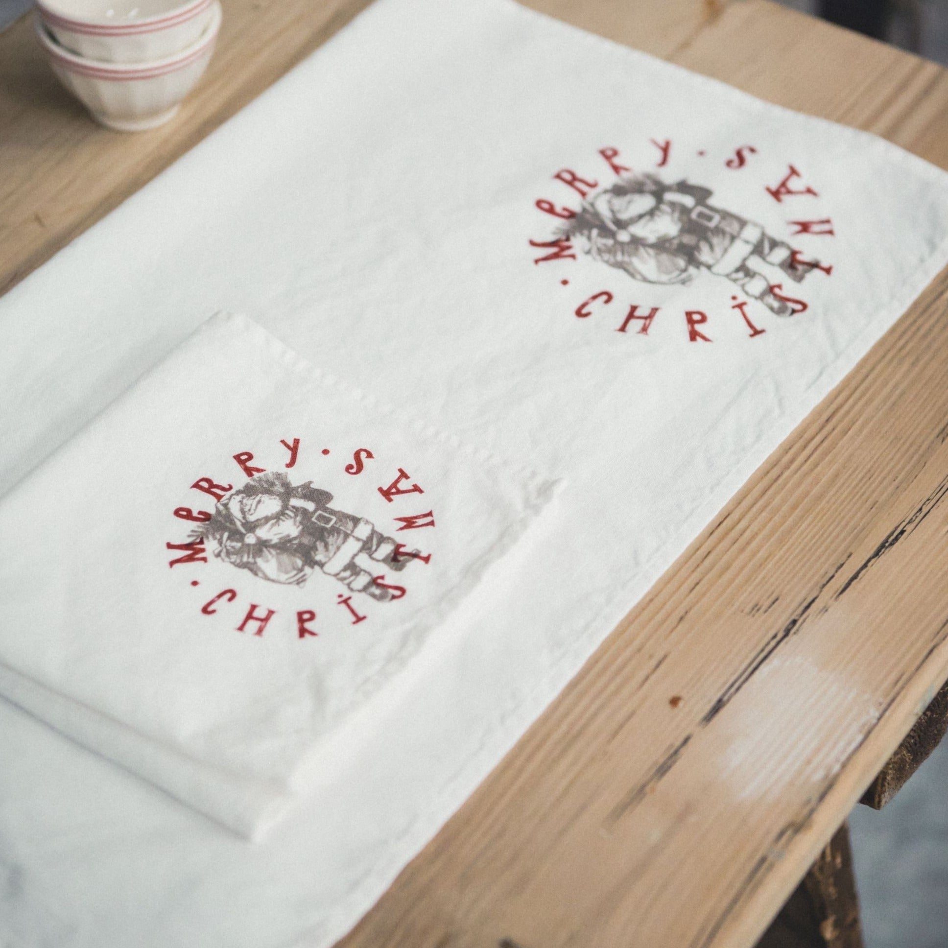 Linen Holiday Tea Towel
